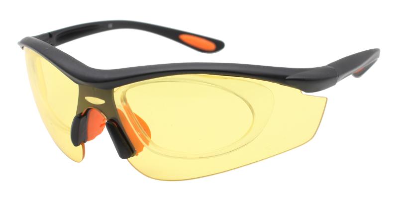 Yellow Gustavus - Plastic Sports Glasses