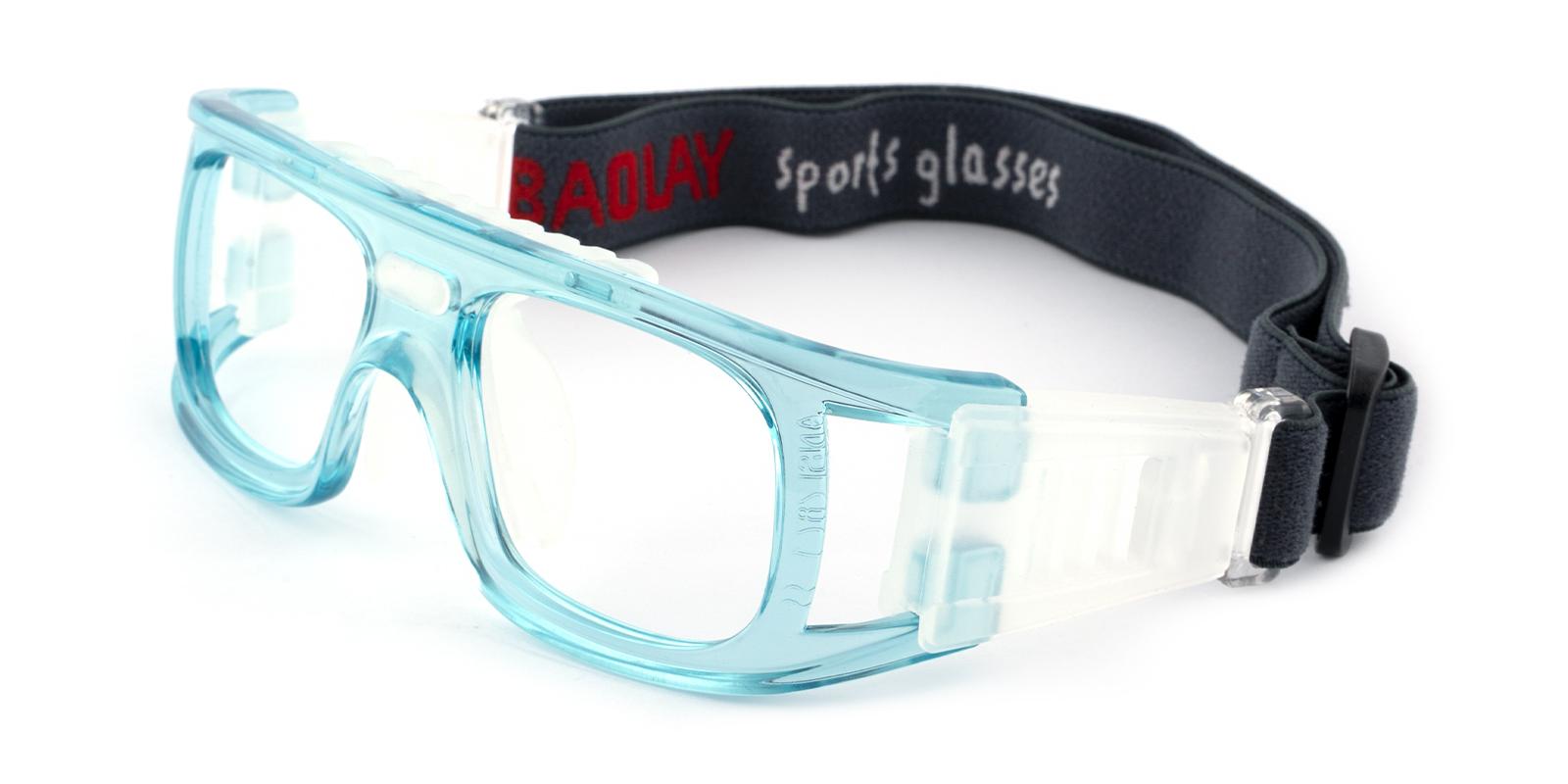 Lock Springs Blue Plastic SportsGlasses Frames from ABBE Glasses