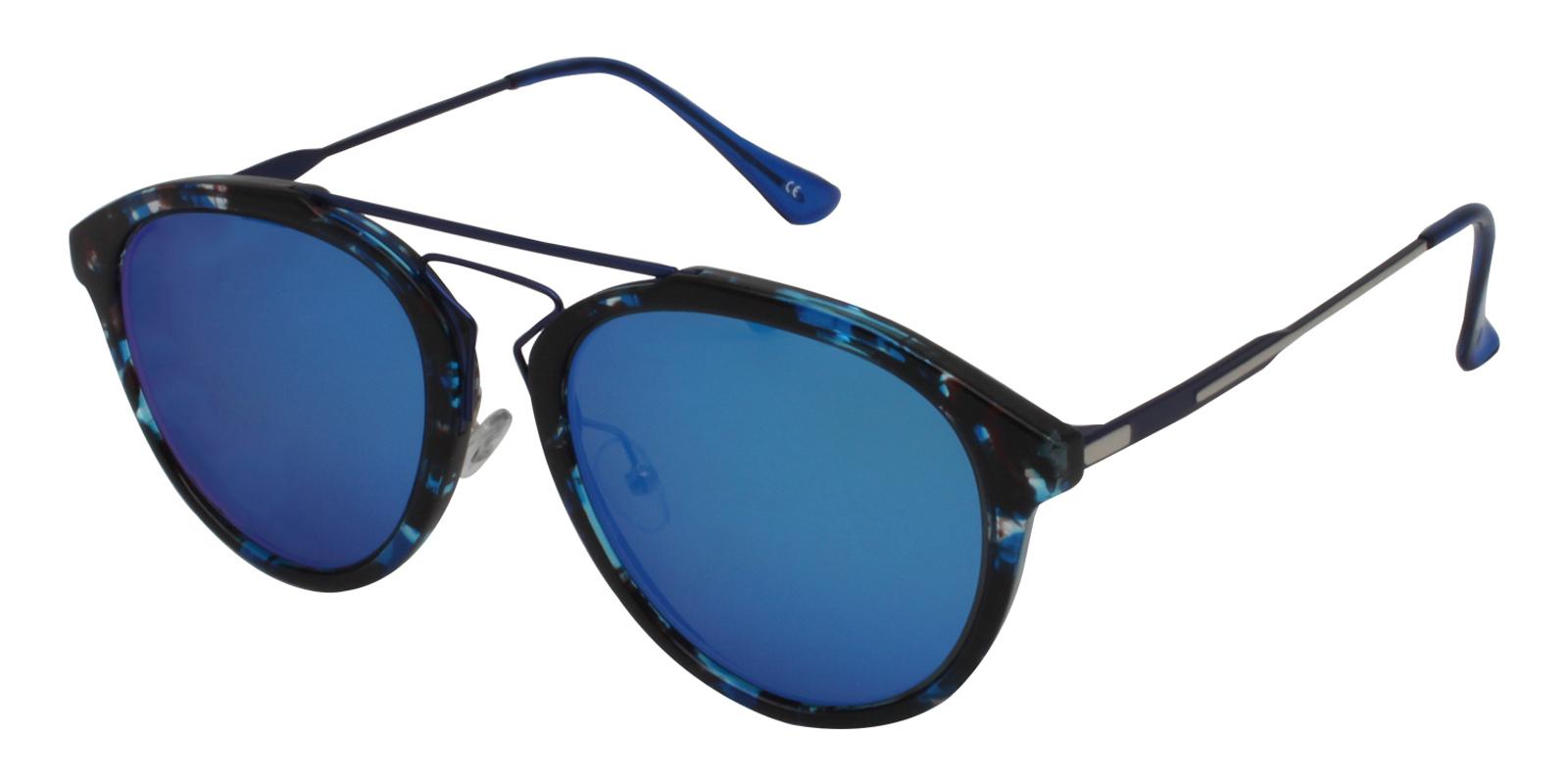 Ava Blue Metal , Combination , TR Sunglasses , NosePads Frames from ABBE Glasses