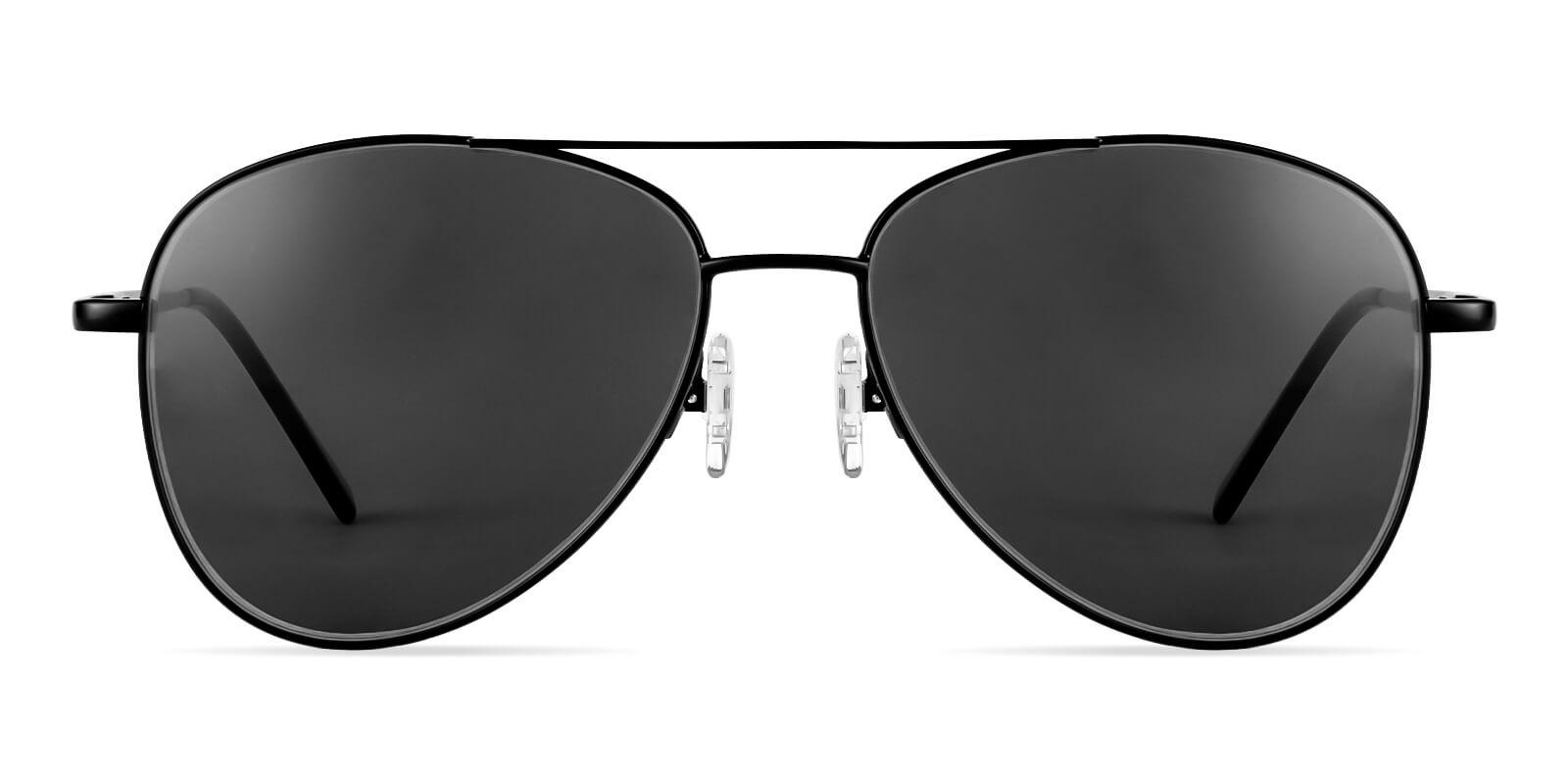 Aiden Black Metal SpringHinges , Sunglasses , NosePads Frames from ABBE Glasses