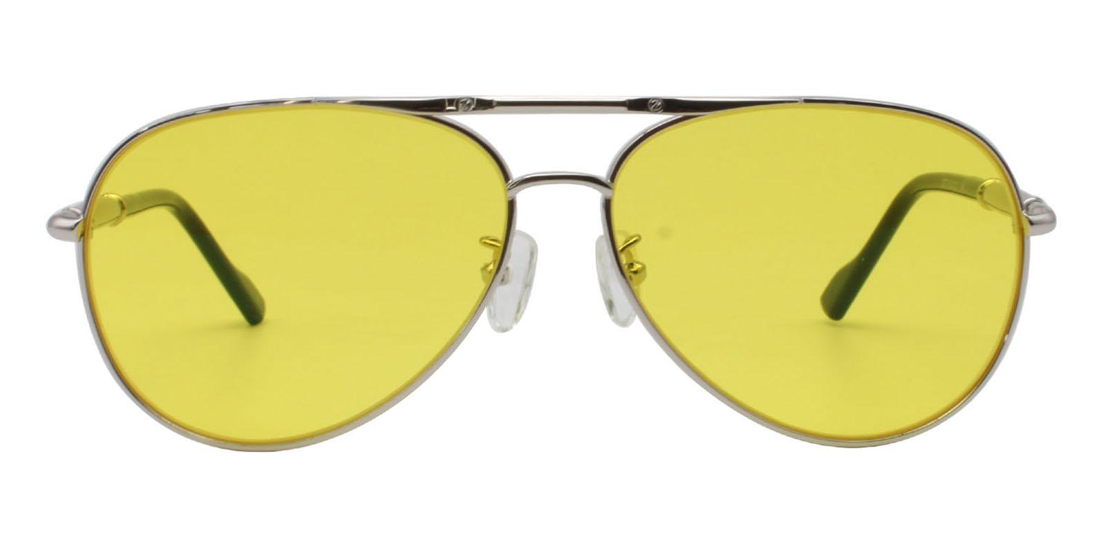 Edie Silver Metal Sunglasses , NosePads Frames from ABBE Glasses