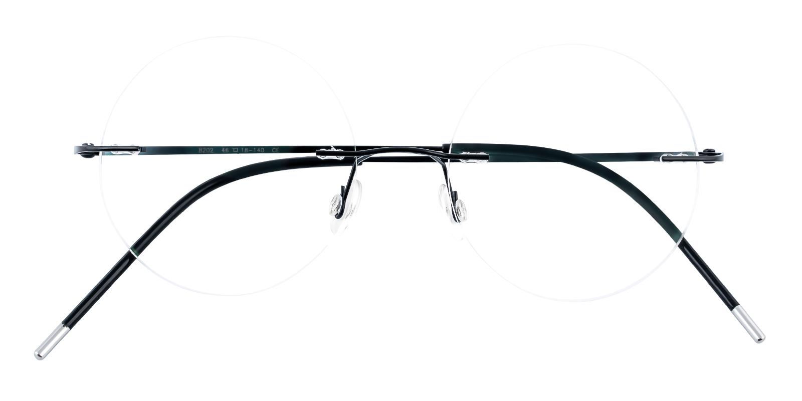 Hiawatha Black Metal Eyeglasses , NosePads Frames from ABBE Glasses
