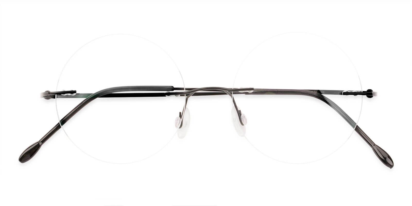 Hiawatha Gun Metal Eyeglasses , NosePads Frames from ABBE Glasses