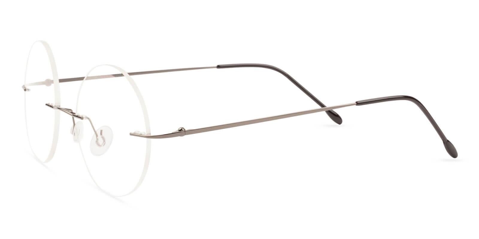 Hiawatha Silver Metal Eyeglasses , NosePads Frames from ABBE Glasses