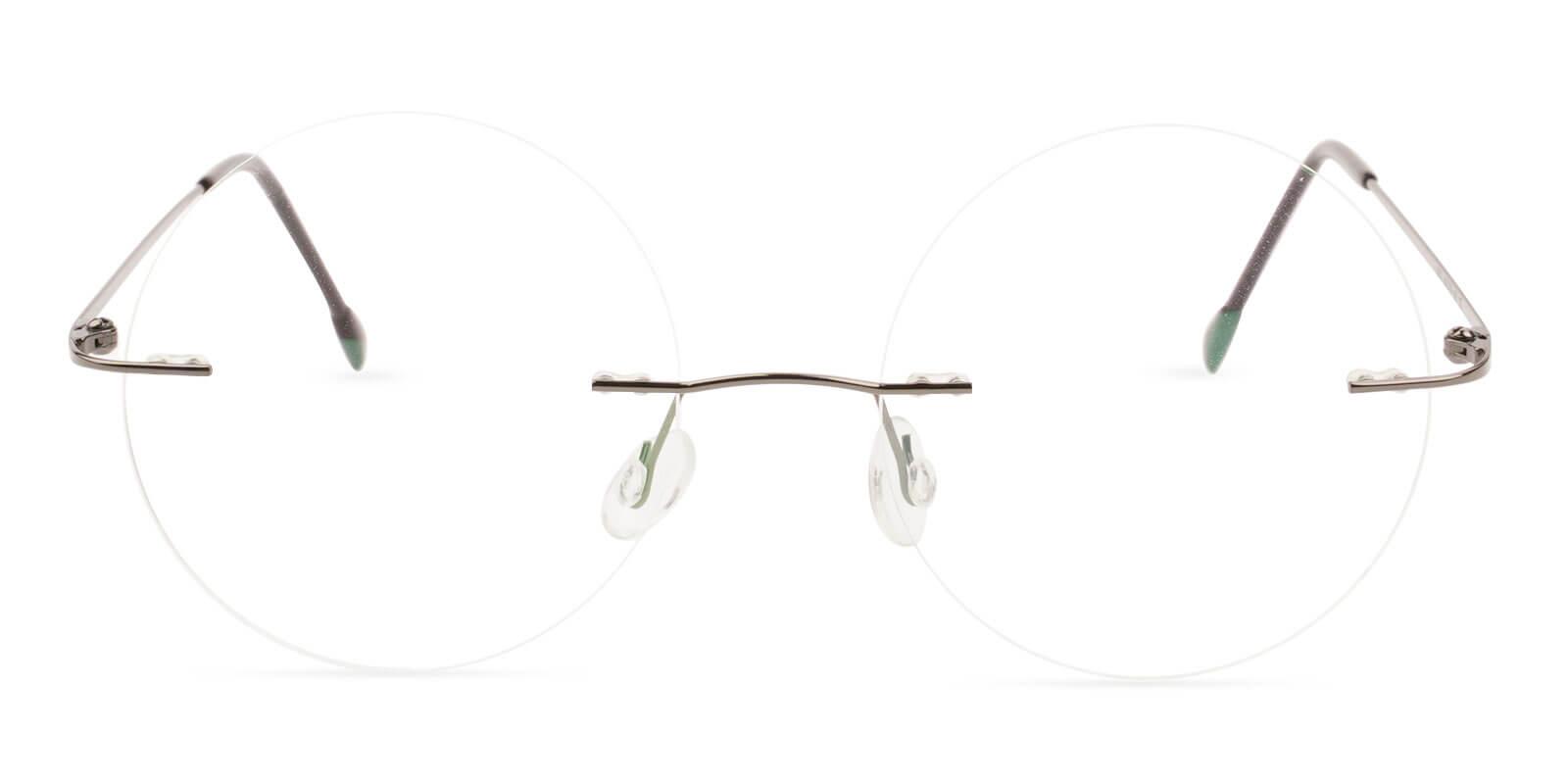 Hiawatha Silver Metal Eyeglasses , NosePads Frames from ABBE Glasses