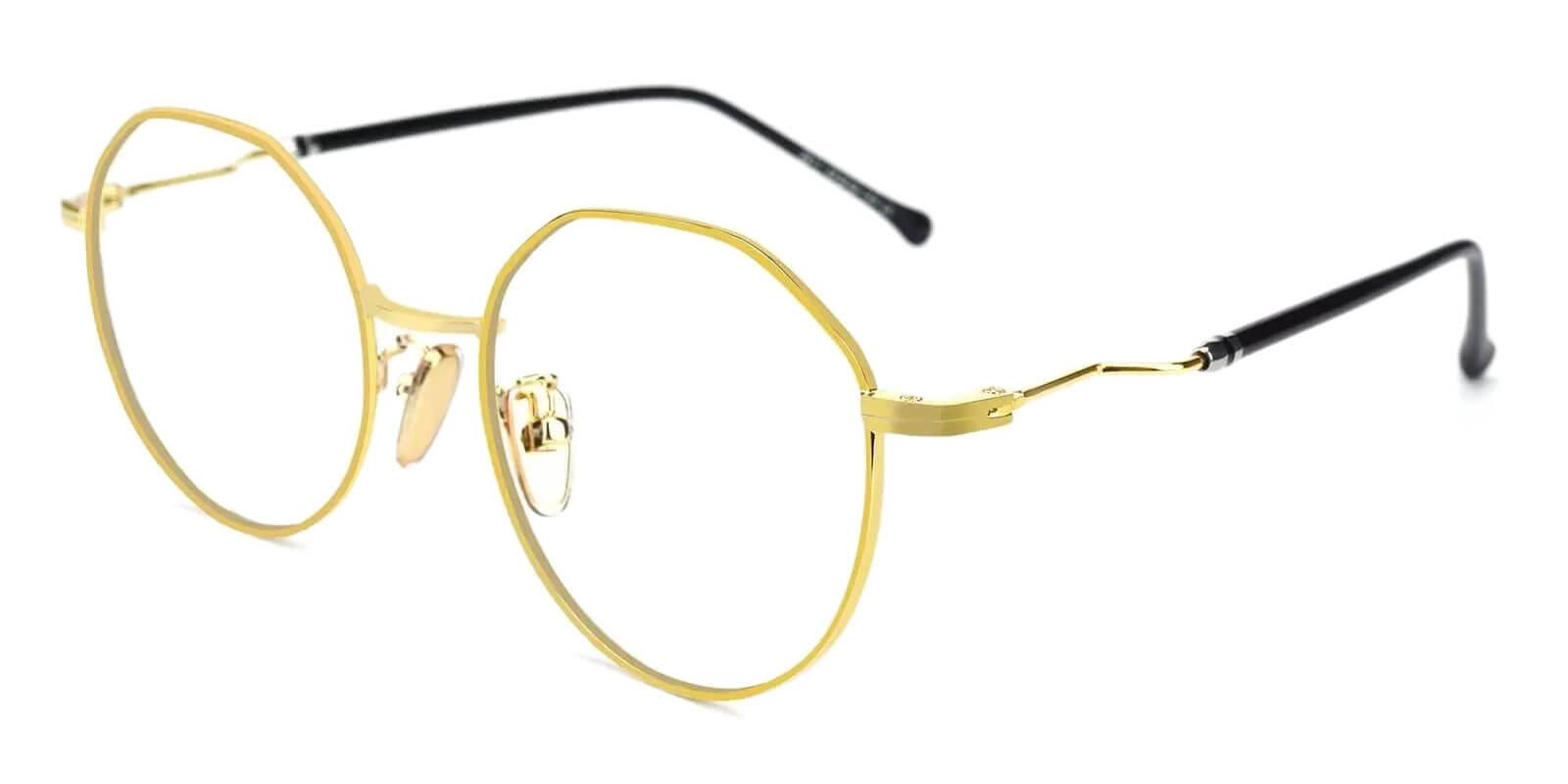 Kawk Gold Metal Eyeglasses , NosePads Frames from ABBE Glasses