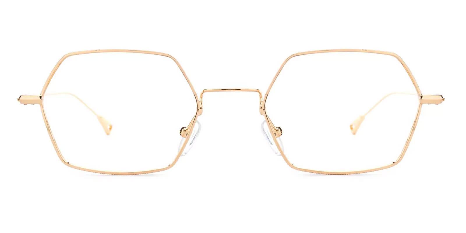 Crystal Gold Metal Eyeglasses , NosePads Frames from ABBE Glasses