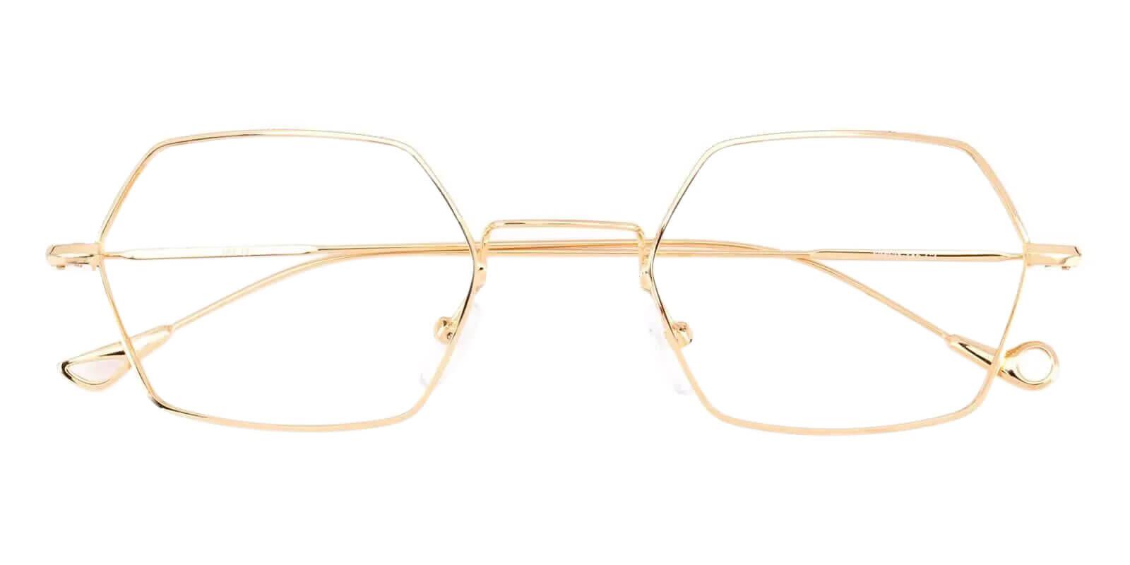 Crystal Gold Metal Eyeglasses , NosePads Frames from ABBE Glasses