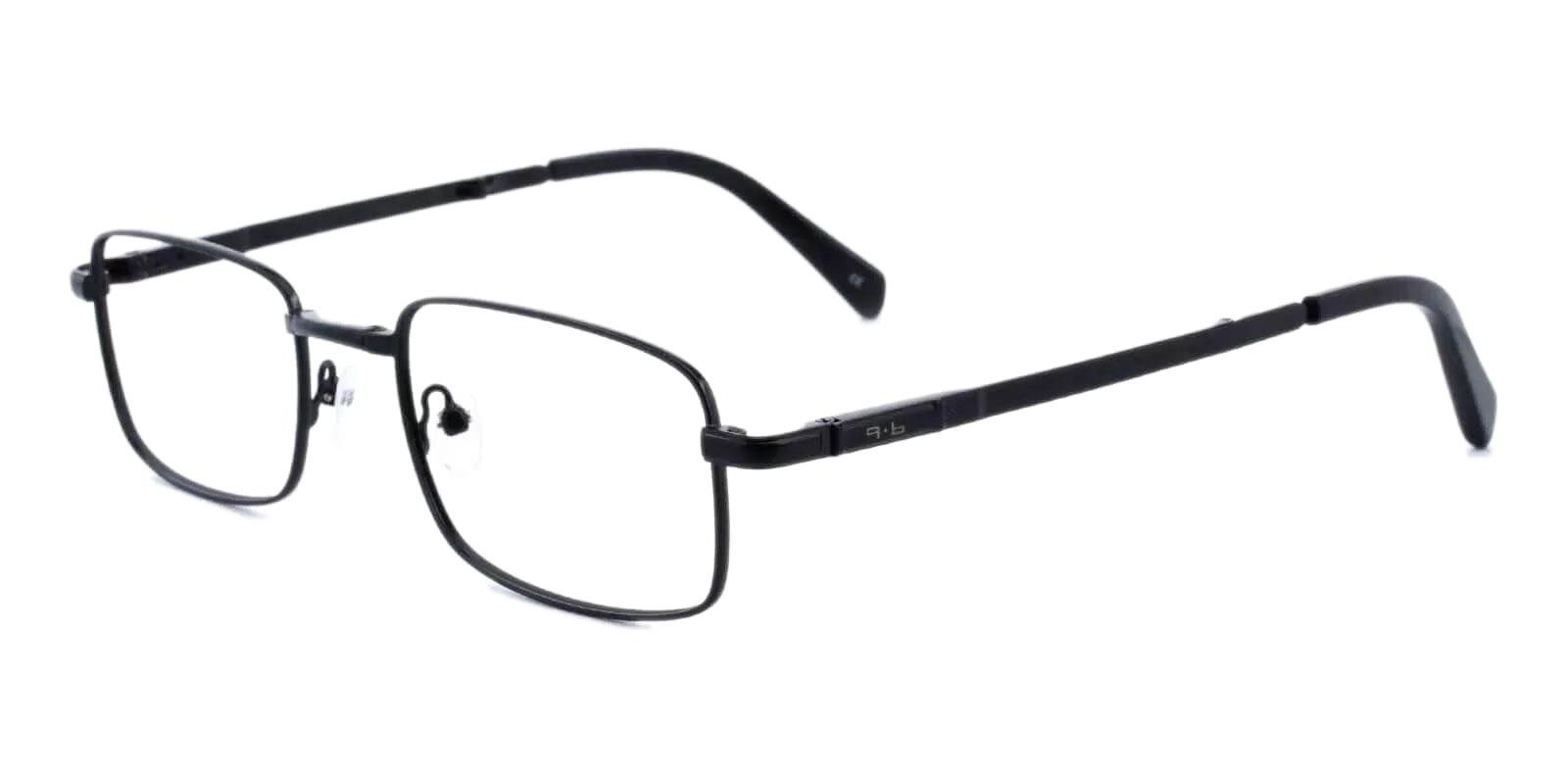 Sebastian Black Metal Eyeglasses , Foldable , NosePads Frames from ABBE Glasses