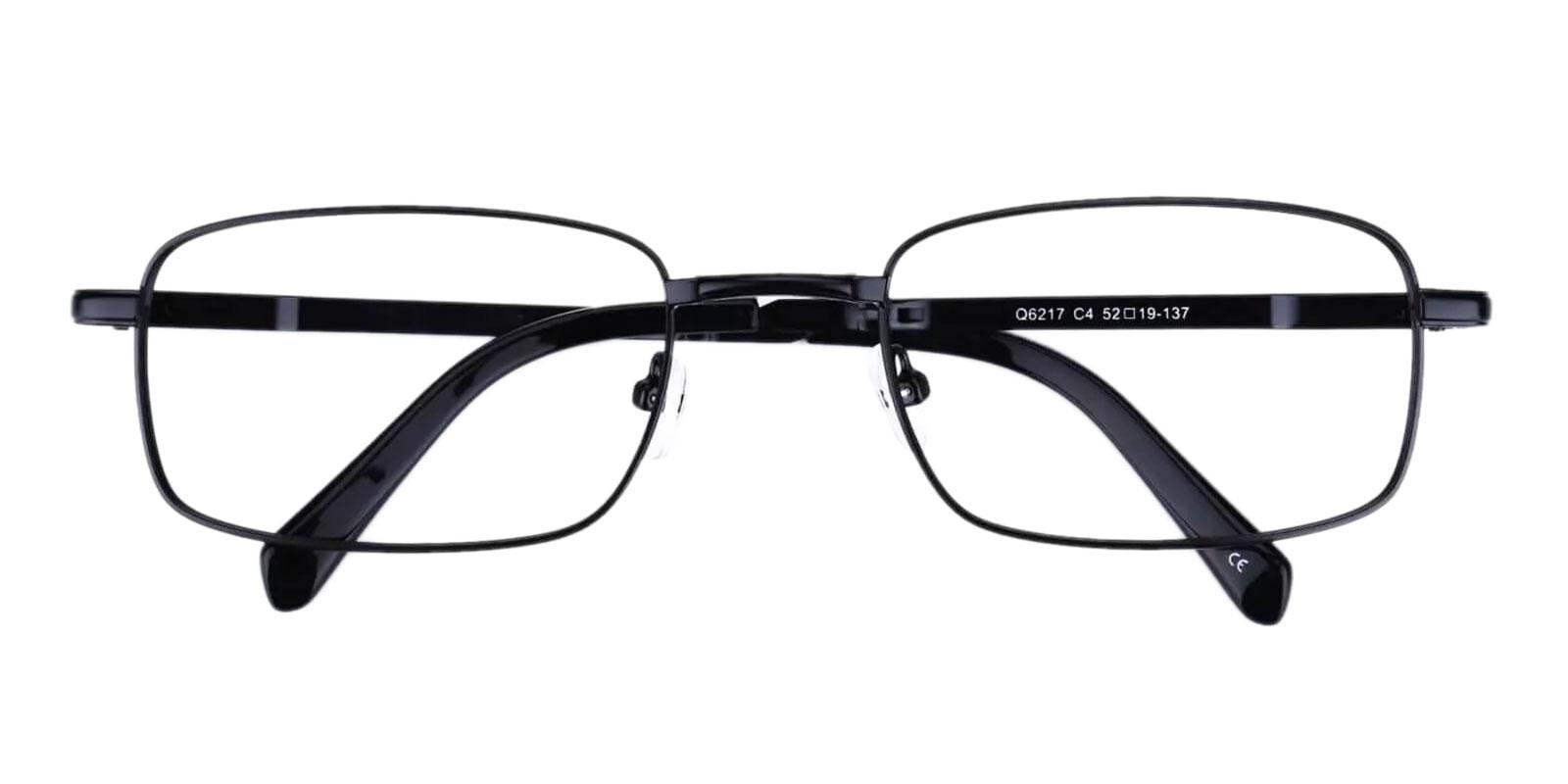 Sebastian Black Metal Eyeglasses , Foldable , NosePads Frames from ABBE Glasses