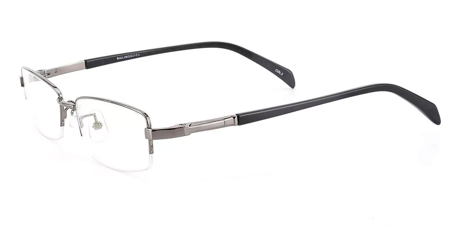 Michael Gun Metal SpringHinges , NosePads , Eyeglasses Frames from ABBE Glasses