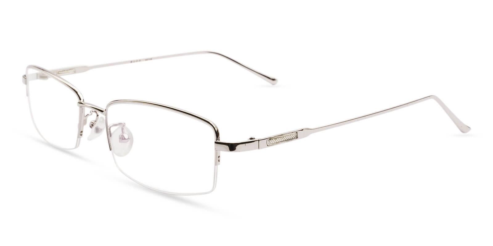 Jacob Silver Metal Eyeglasses , NosePads Frames from ABBE Glasses