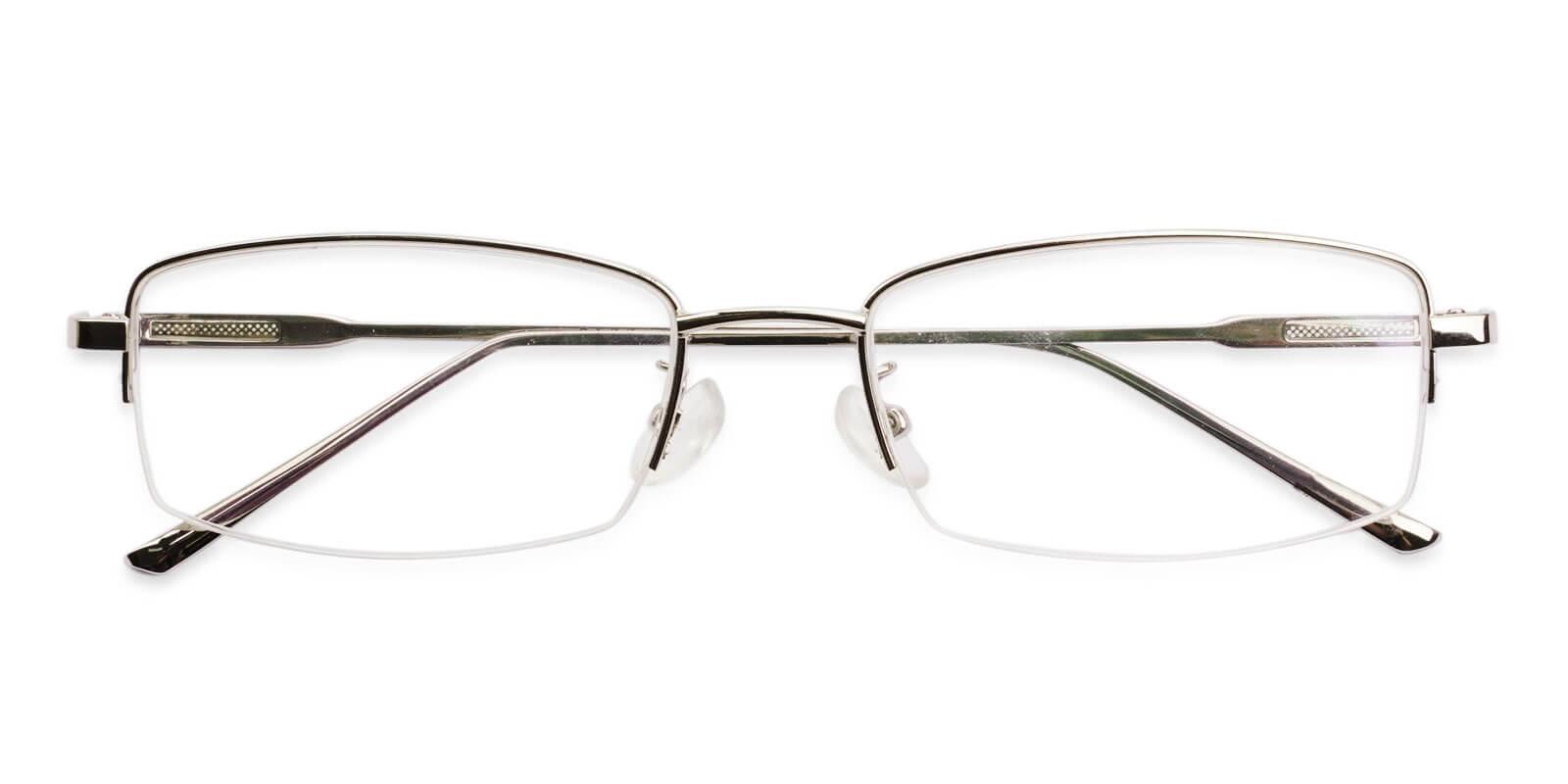 Jacob Silver Metal Eyeglasses , NosePads Frames from ABBE Glasses