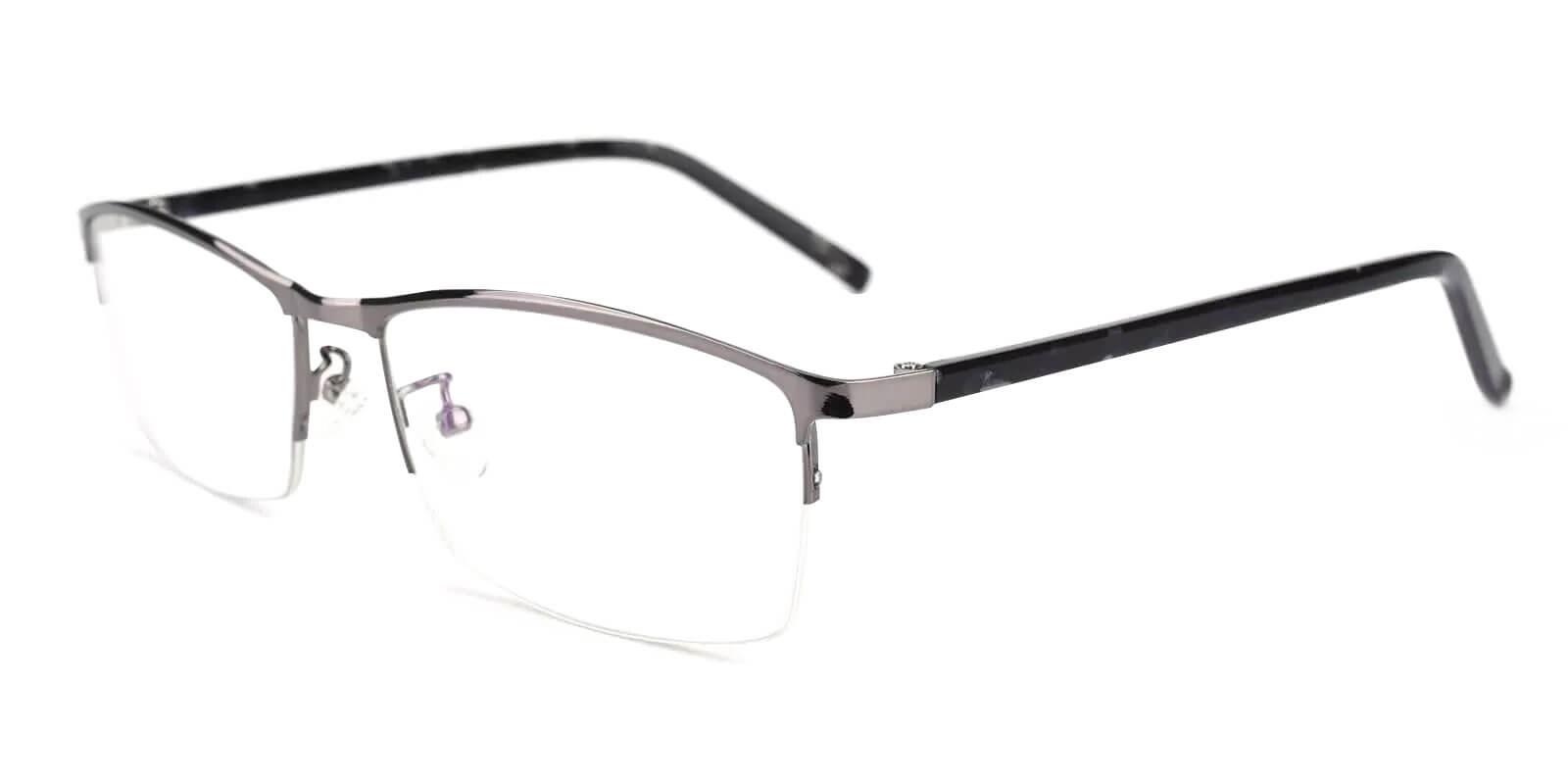 William Gun Metal Eyeglasses , NosePads Frames from ABBE Glasses