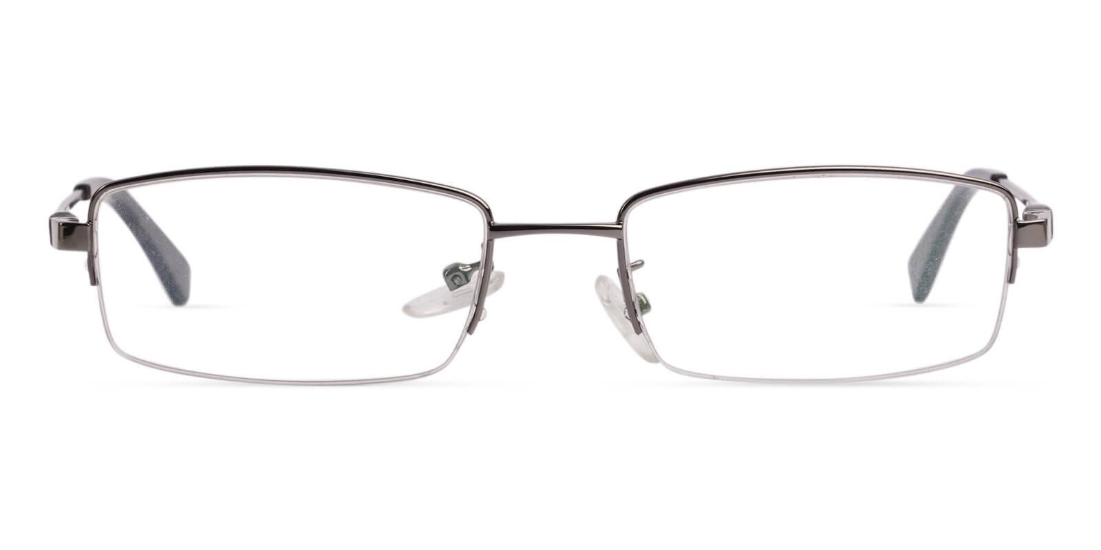 Grayson Gun Metal Eyeglasses , SpringHinges , NosePads Frames from ABBE Glasses