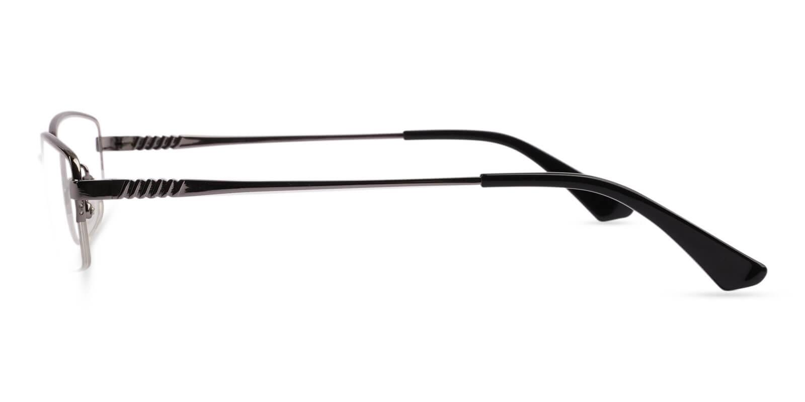 Grayson Gun Metal Eyeglasses , SpringHinges , NosePads Frames from ABBE Glasses