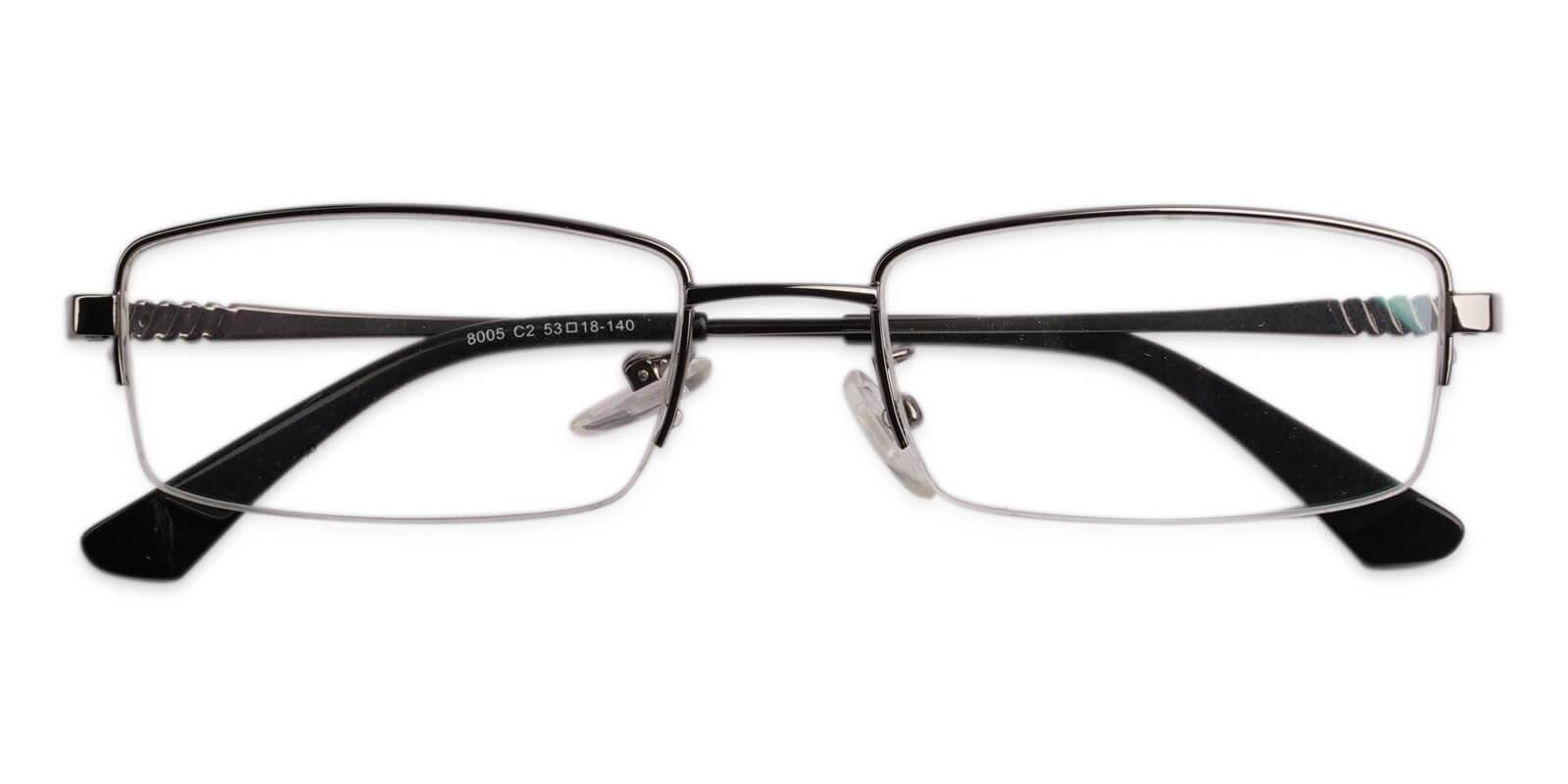 Grayson Gun Metal Eyeglasses , SpringHinges , NosePads Frames from ABBE Glasses