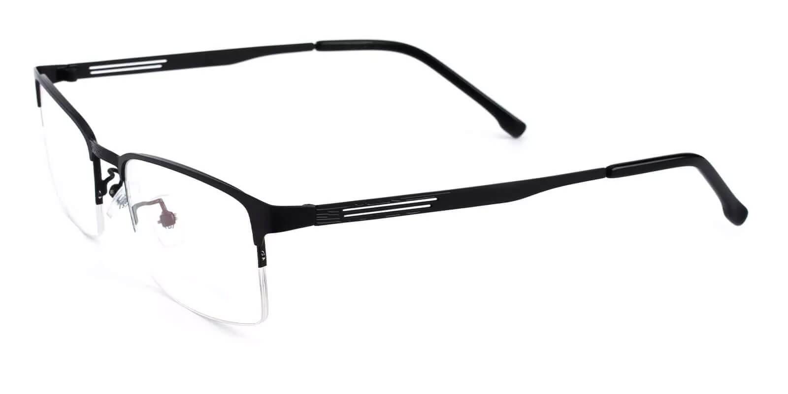 Gabriel Black Metal Eyeglasses , NosePads Frames from ABBE Glasses