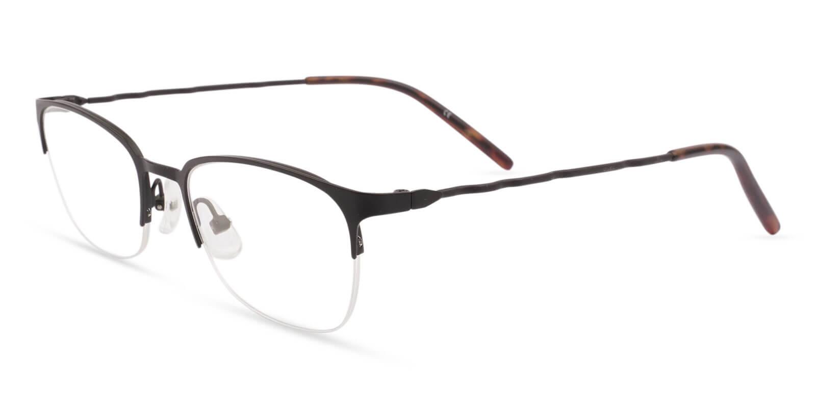 Lassiter Black Metal Eyeglasses , NosePads Frames from ABBE Glasses