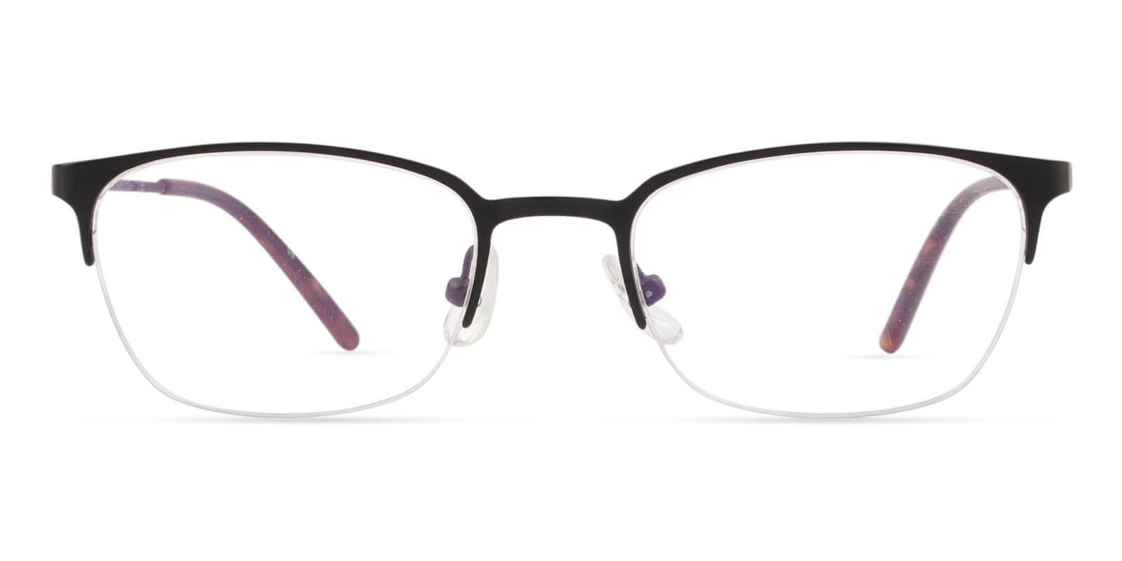 Lassiter Black Metal Eyeglasses , NosePads Frames from ABBE Glasses