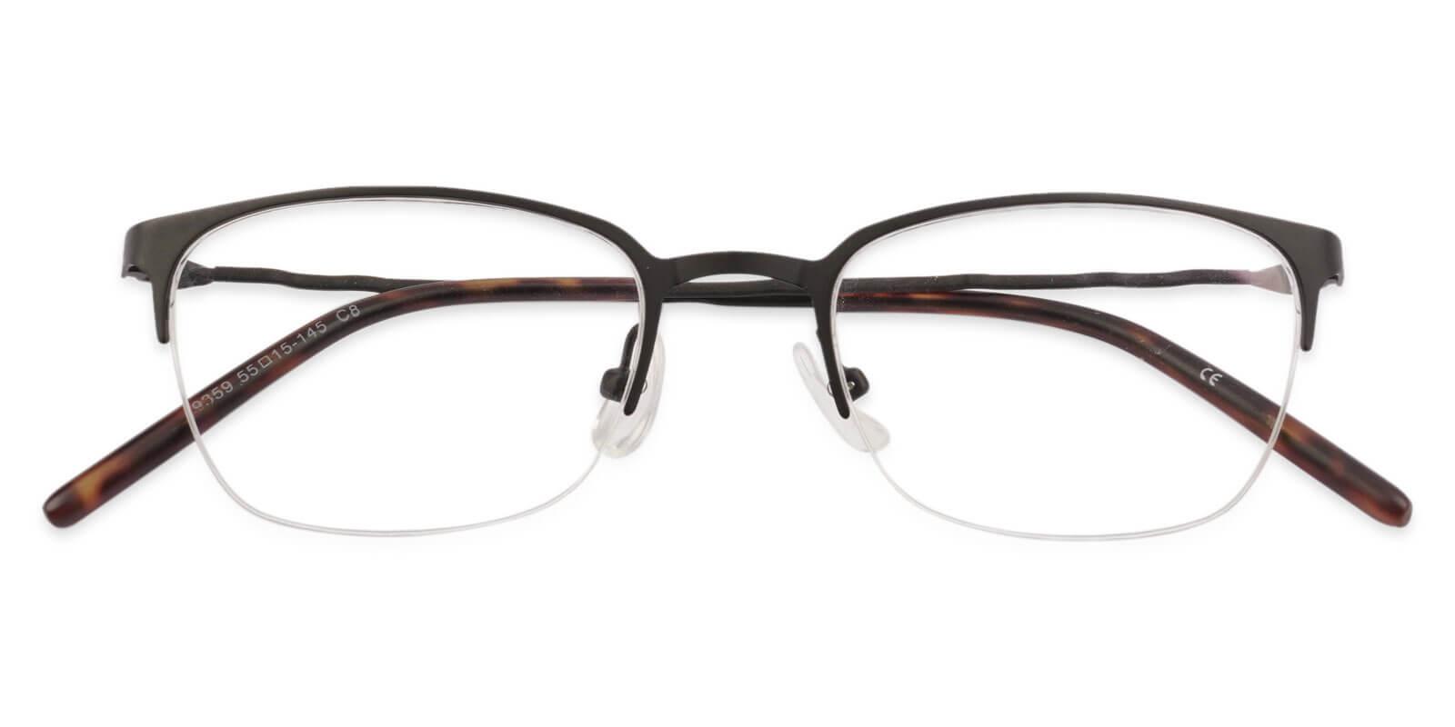 Lassiter Black Metal Eyeglasses , NosePads Frames from ABBE Glasses