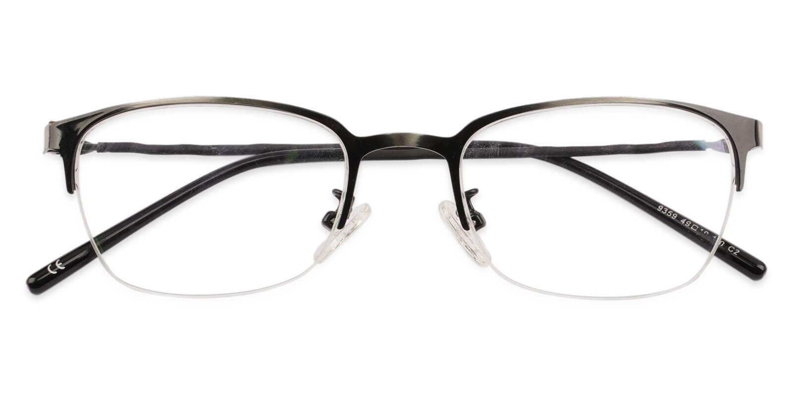 Lassiter Gun Metal Eyeglasses , NosePads Frames from ABBE Glasses