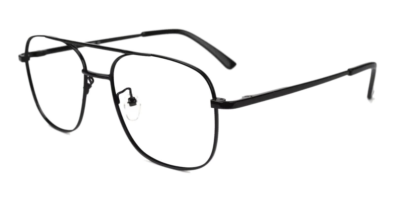 Gatewood  Black Metal Eyeglasses , SpringHinges , NosePads Frames from ABBE Glasses