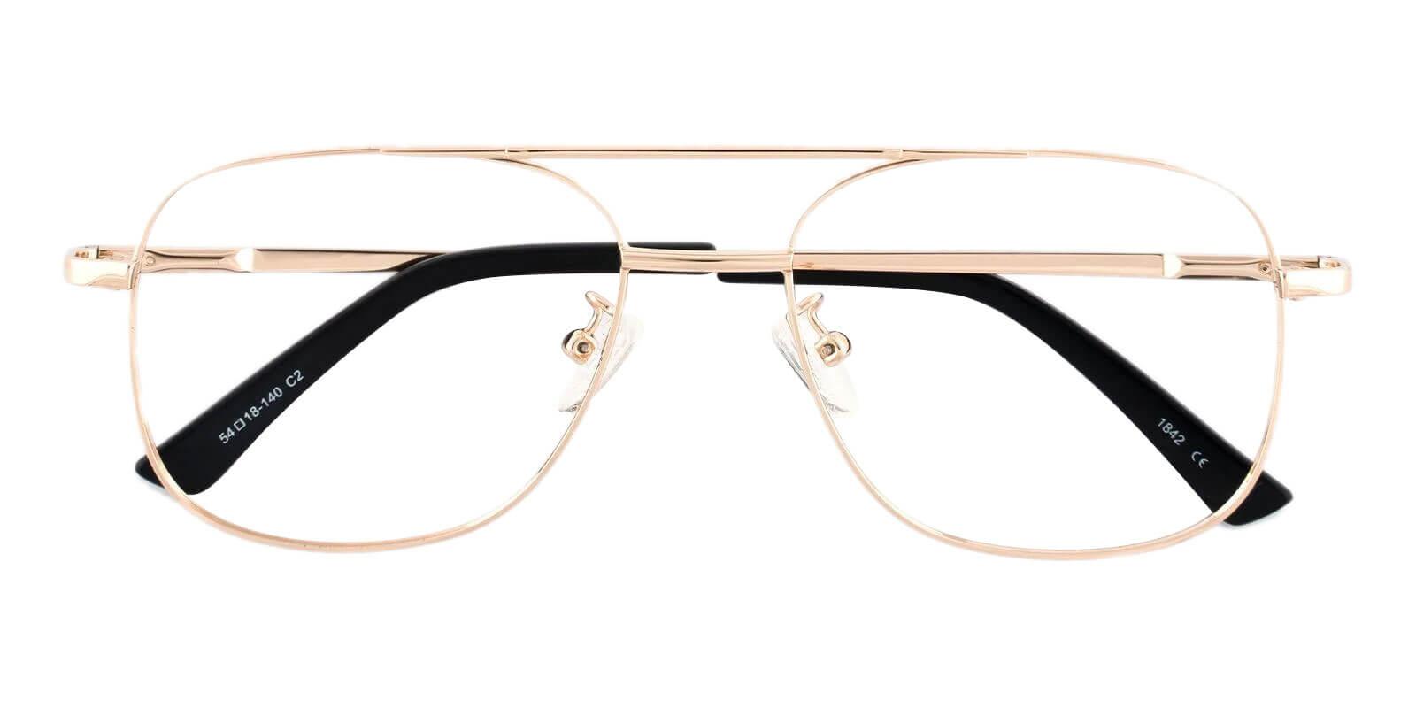 Gatewood  Gold Metal Eyeglasses , SpringHinges , NosePads Frames from ABBE Glasses