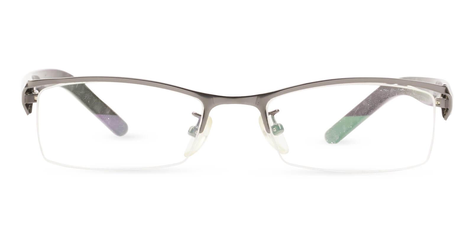 Flynn Gun Metal Eyeglasses , SpringHinges , NosePads Frames from ABBE Glasses