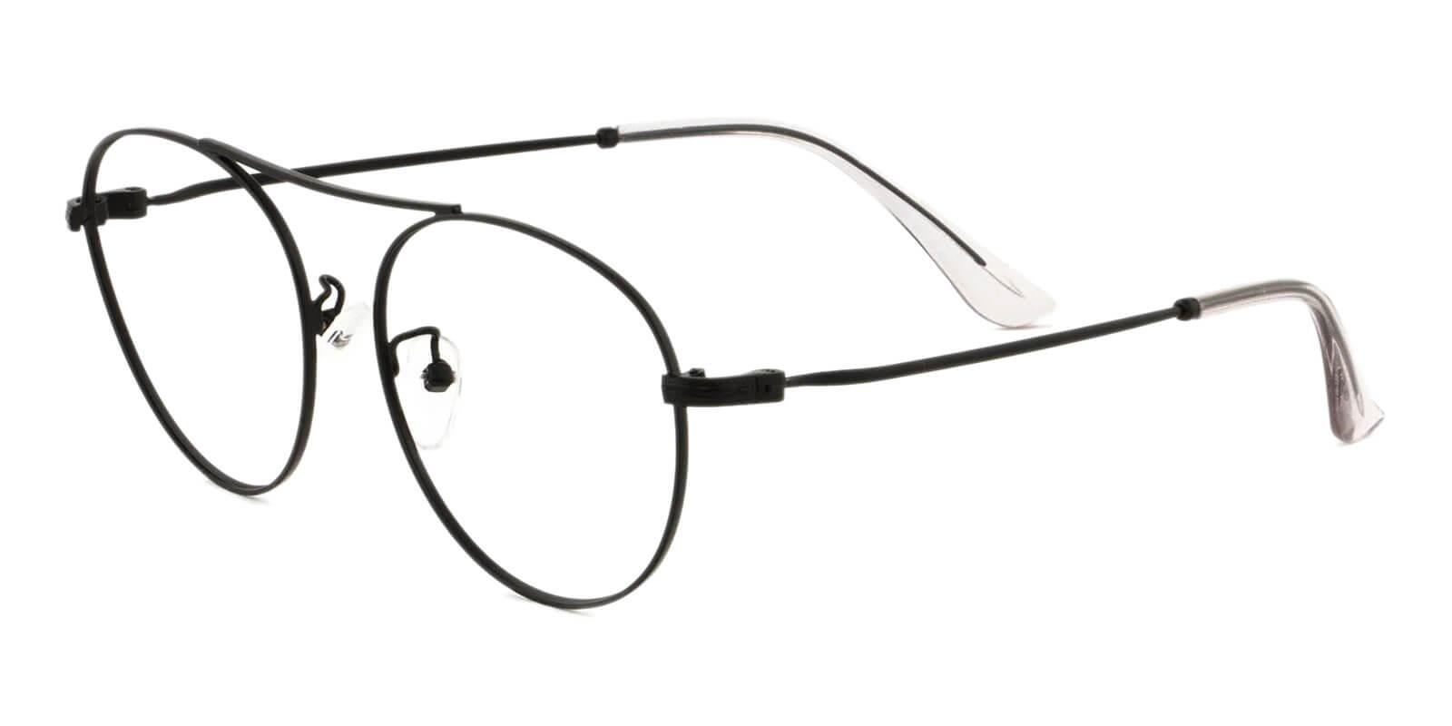 Ellie Black Metal Eyeglasses , NosePads Frames from ABBE Glasses