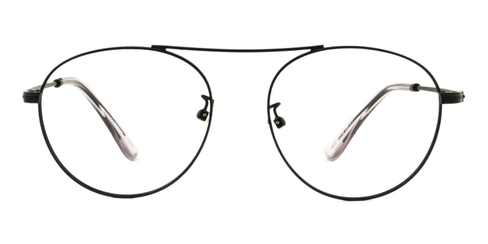 Ellie Black Metal Eyeglasses , NosePads Frames from ABBE Glasses