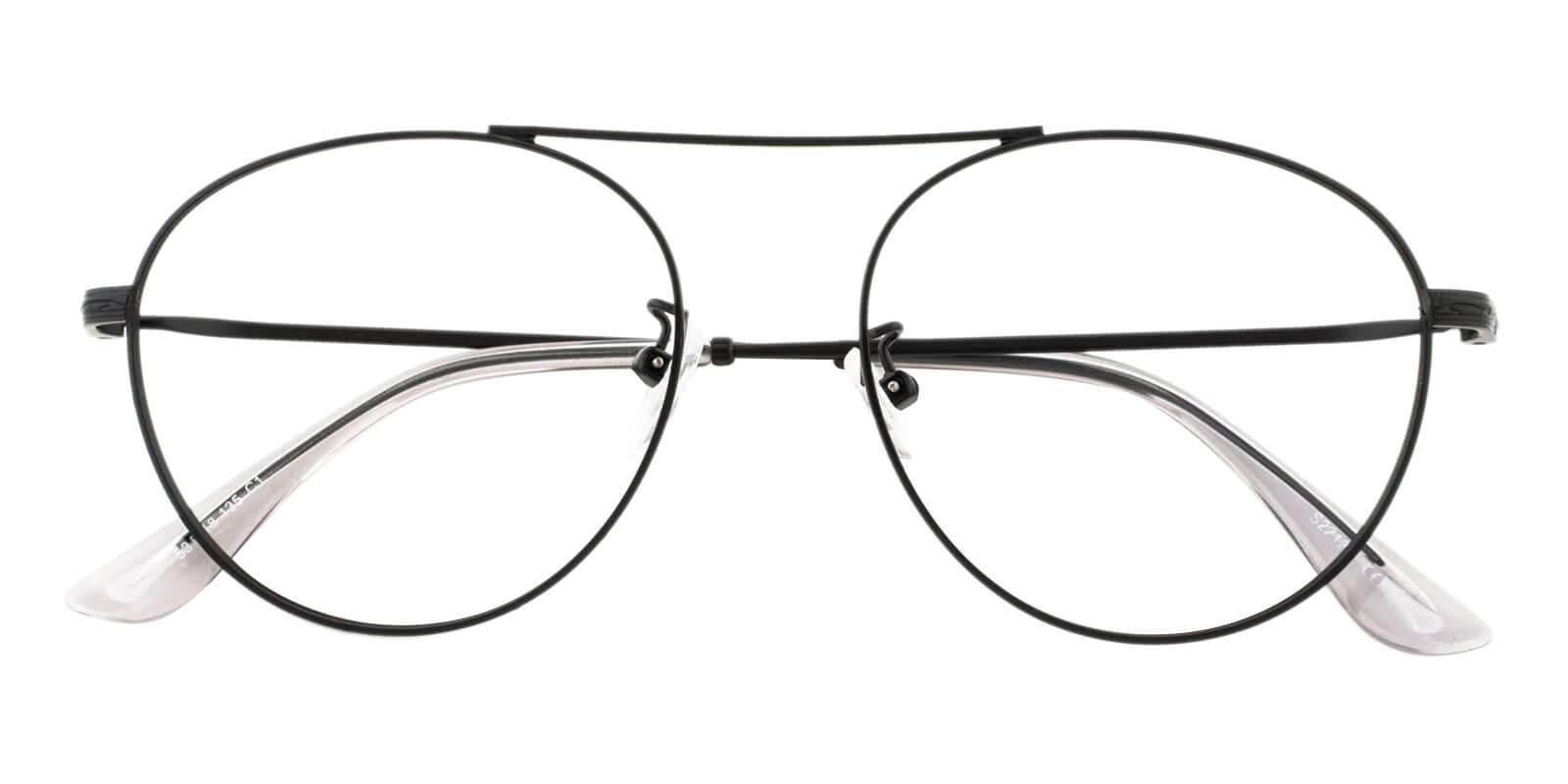 Ellie Black Metal Eyeglasses , NosePads Frames from ABBE Glasses