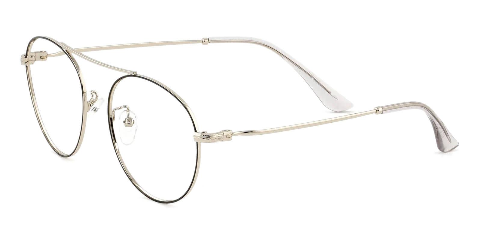 Ellie Silver Metal Eyeglasses , NosePads Frames from ABBE Glasses