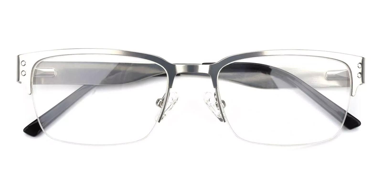 Levi Silver Metal Eyeglasses , NosePads Frames from ABBE Glasses