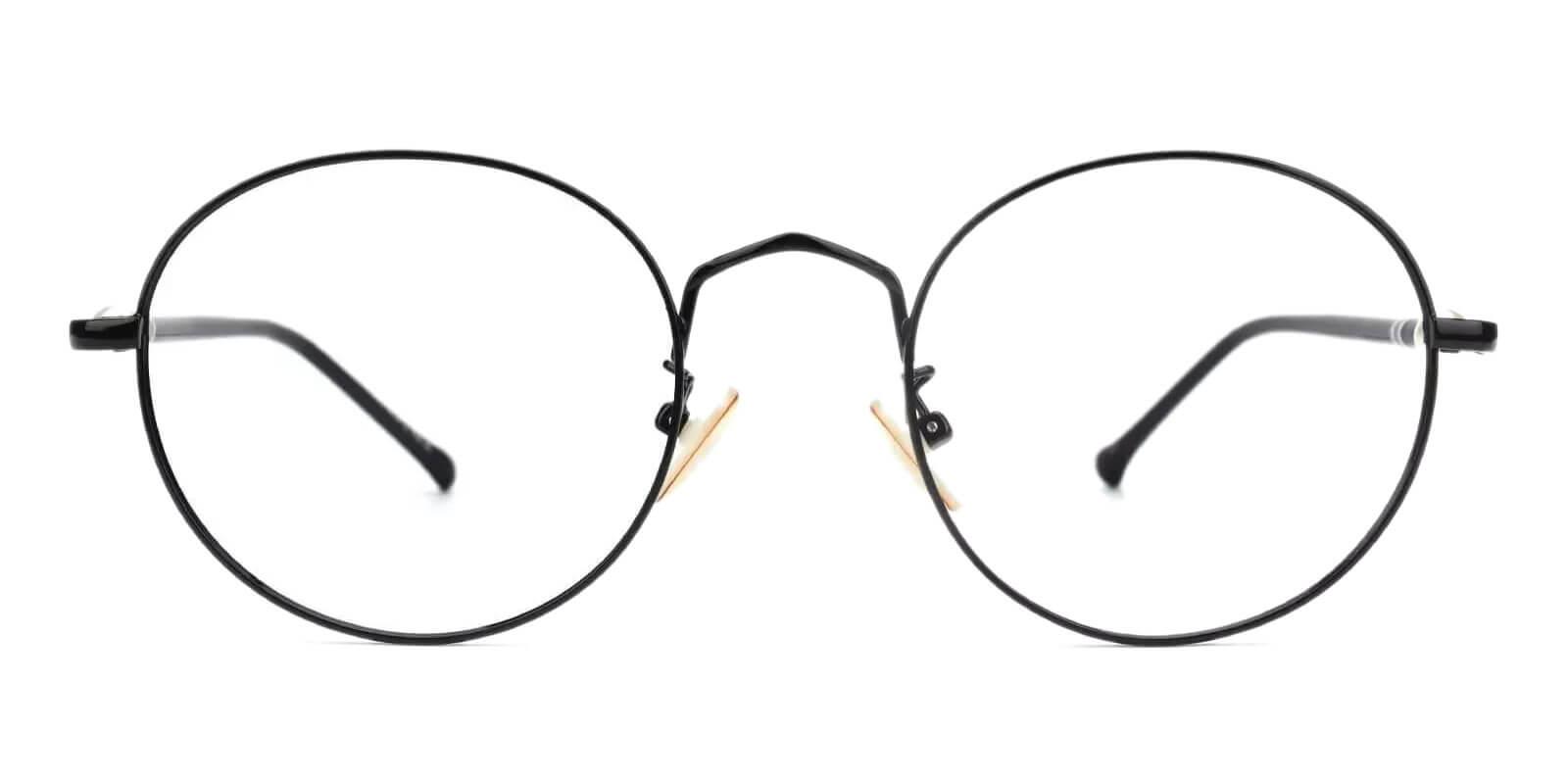 Durns Black Metal Eyeglasses , NosePads Frames from ABBE Glasses