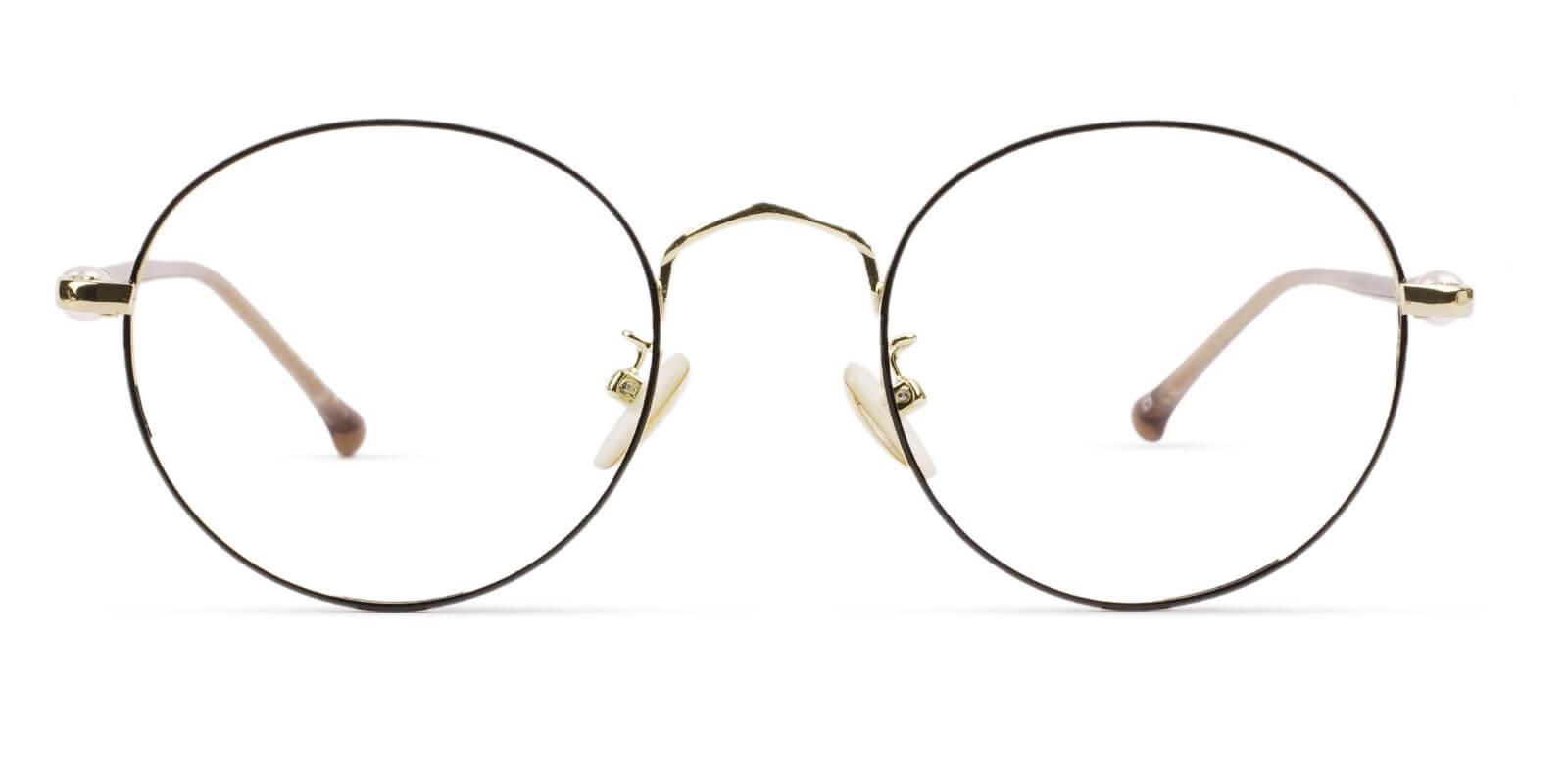 Durns Gold Metal Eyeglasses , NosePads Frames from ABBE Glasses