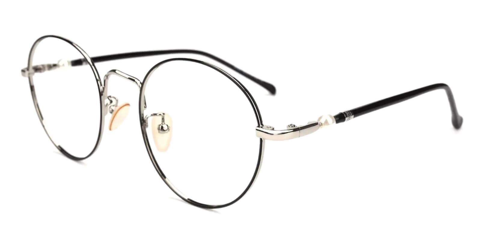 Durns Silver Metal Eyeglasses , NosePads Frames from ABBE Glasses