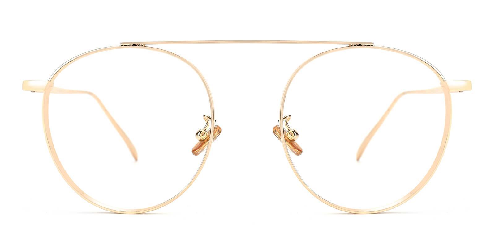 felic Gold Metal Eyeglasses , NosePads Frames from ABBE Glasses