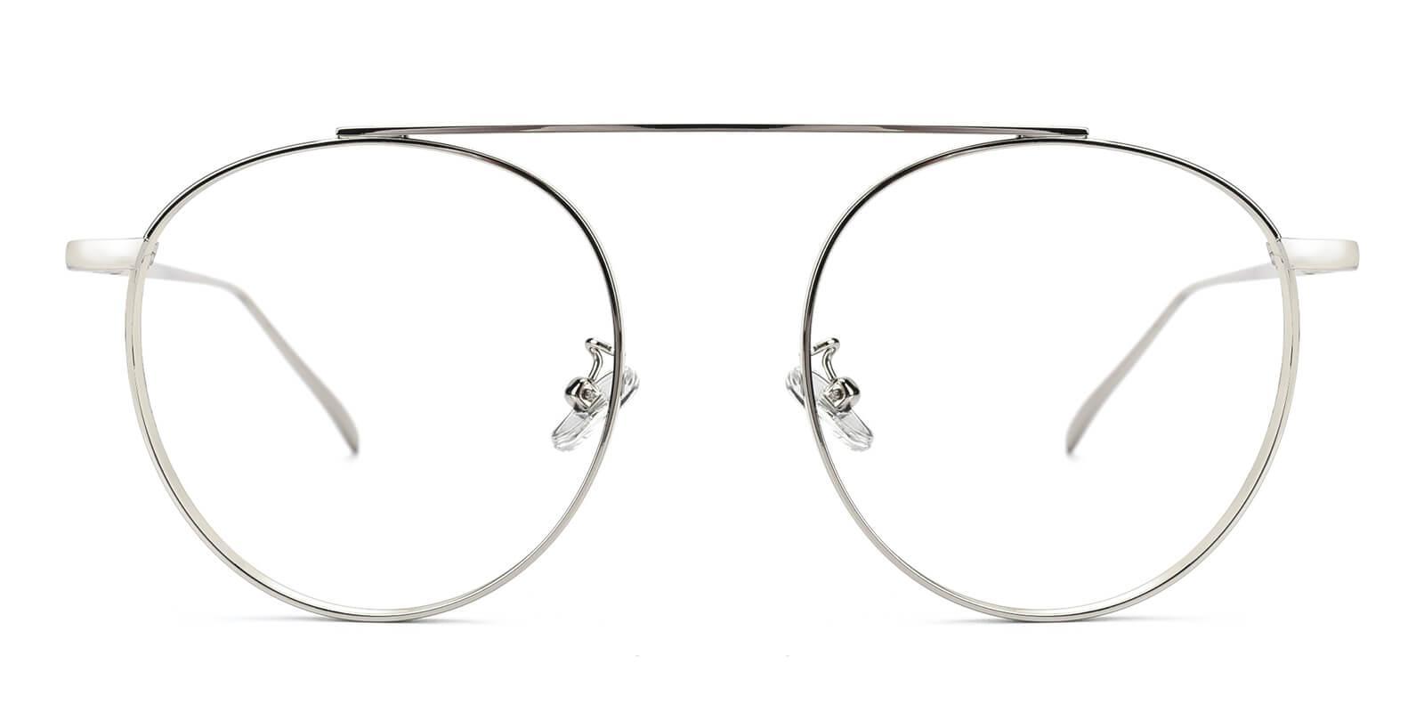 felic Silver Metal Eyeglasses , NosePads Frames from ABBE Glasses