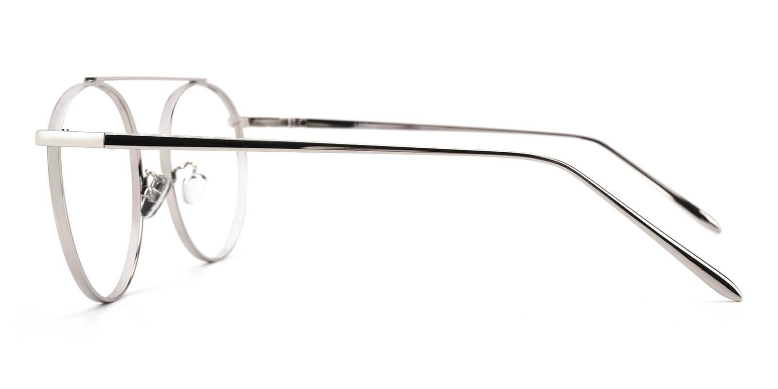 felic Silver Metal Eyeglasses , NosePads Frames from ABBE Glasses