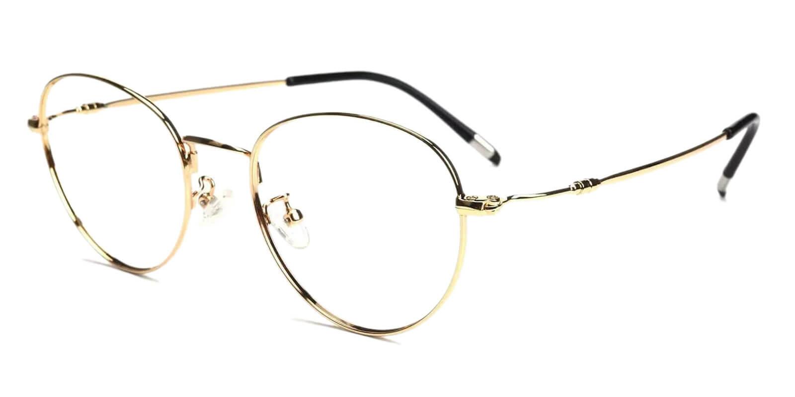 Madison Gold Metal Eyeglasses , Lightweight , NosePads Frames from ABBE Glasses