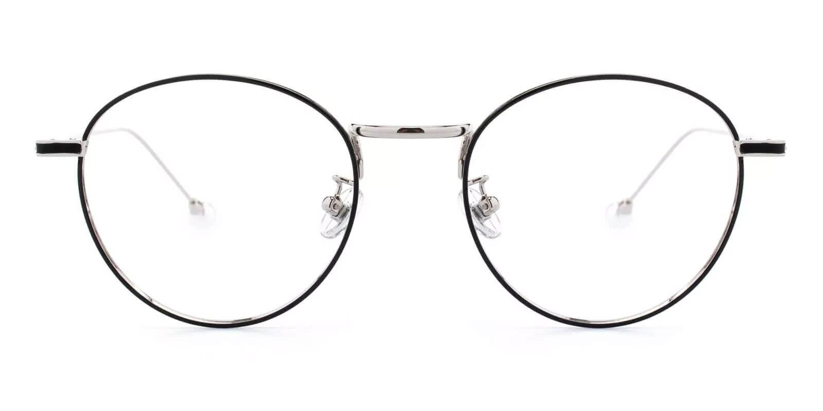 Pearl Silver Metal Eyeglasses , NosePads Frames from ABBE Glasses