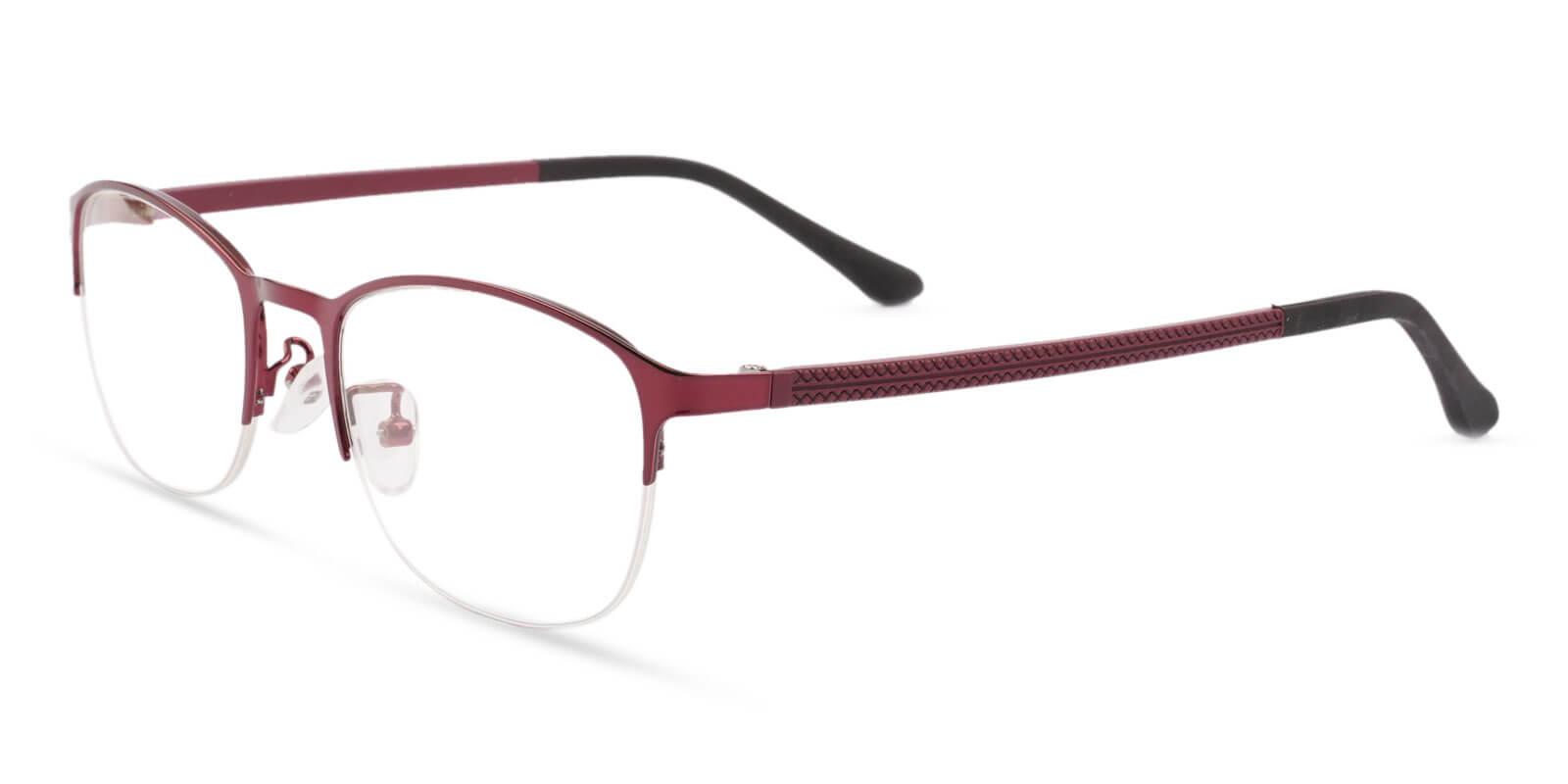 Victoria Red Metal Eyeglasses , NosePads Frames from ABBE Glasses