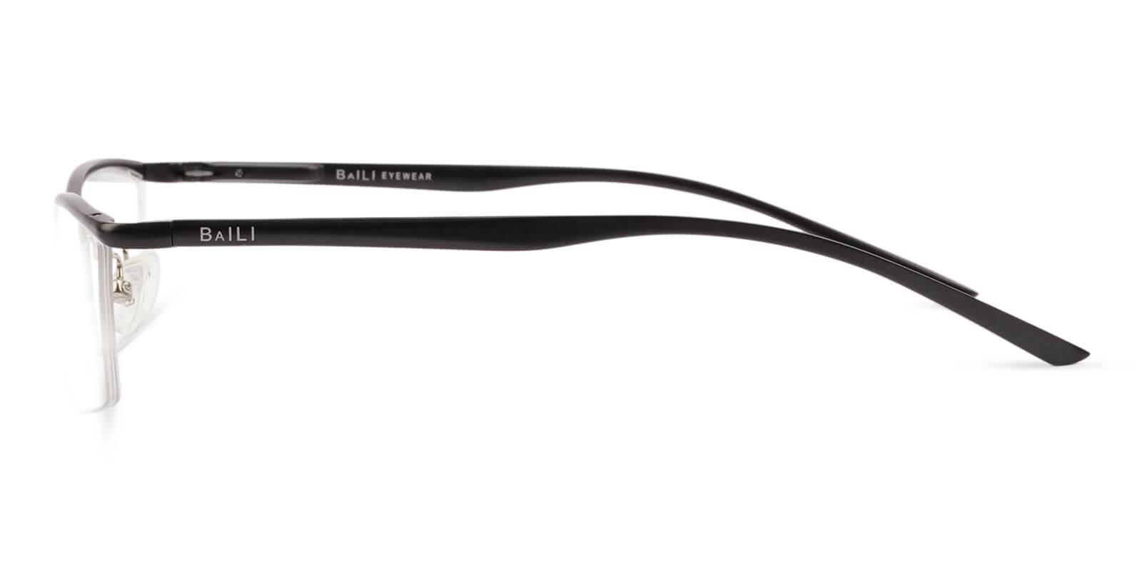 Mateo Black Metal Eyeglasses , SpringHinges , NosePads Frames from ABBE Glasses