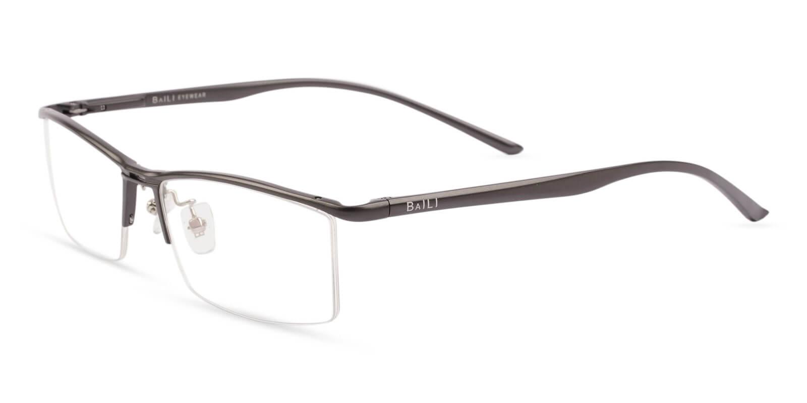 Mateo Gun Metal Eyeglasses , SpringHinges , NosePads Frames from ABBE Glasses