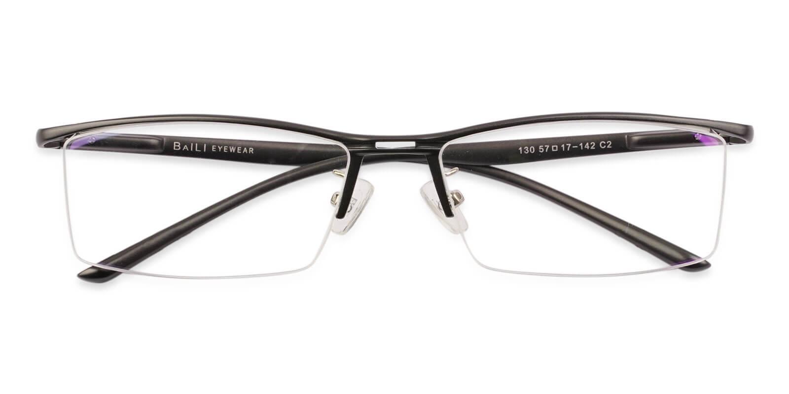 Mateo Gun Metal Eyeglasses , SpringHinges , NosePads Frames from ABBE Glasses