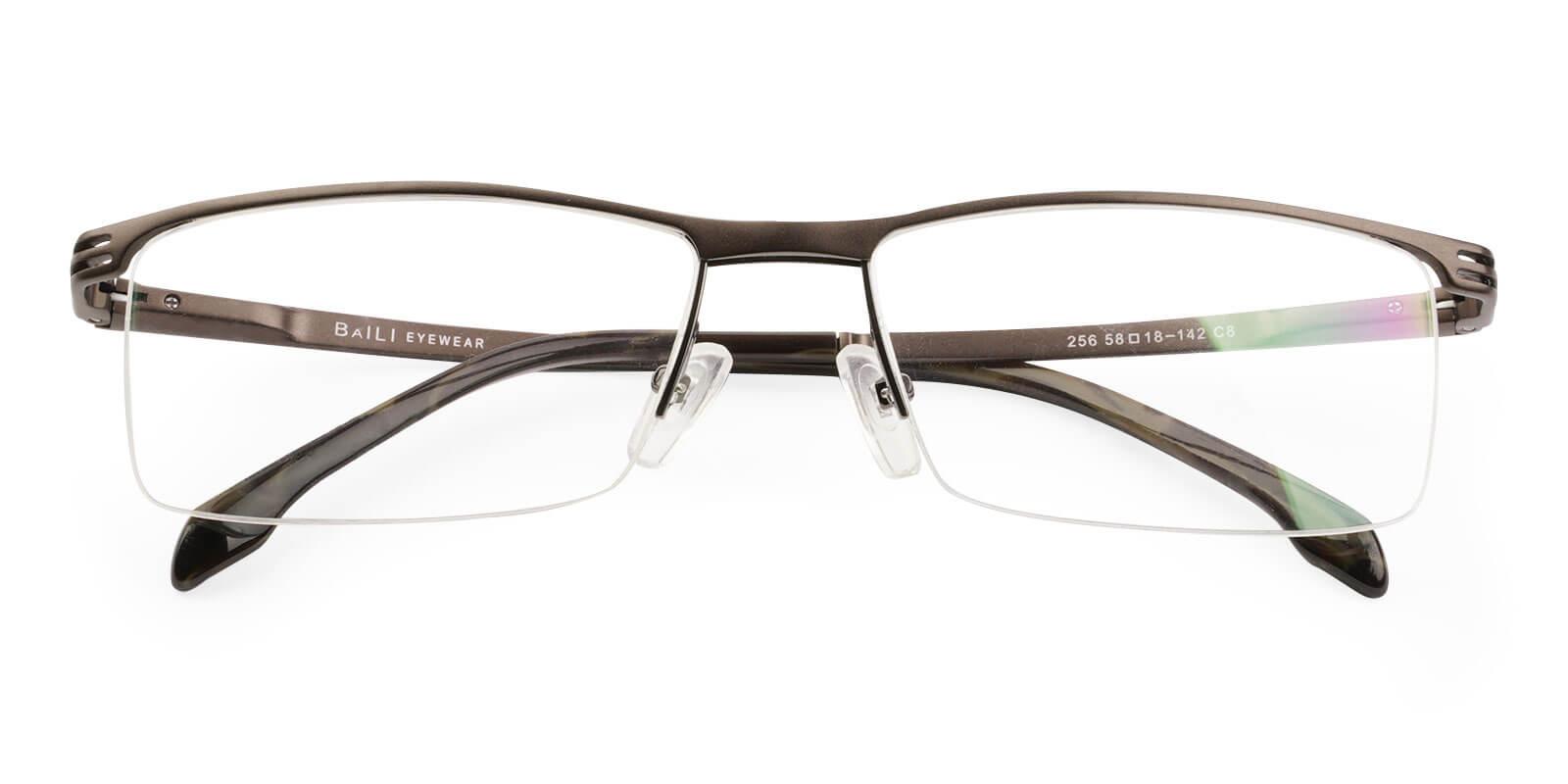 Matthew Brown Metal Eyeglasses , NosePads Frames from ABBE Glasses