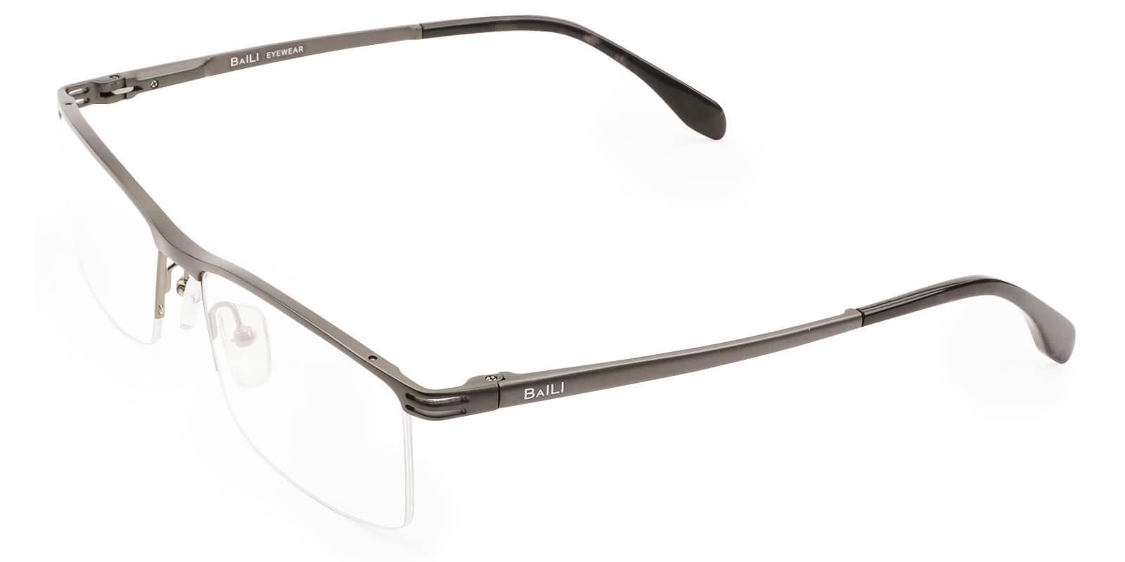 Matthew Gun Metal Eyeglasses , NosePads Frames from ABBE Glasses