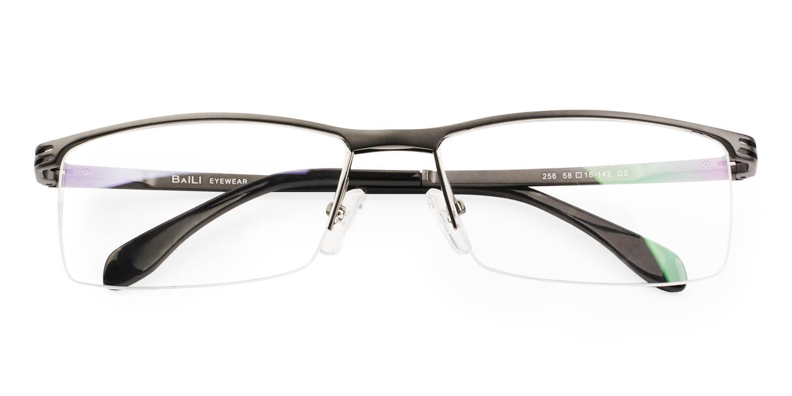 Matthew Gun Metal Eyeglasses , NosePads Frames from ABBE Glasses