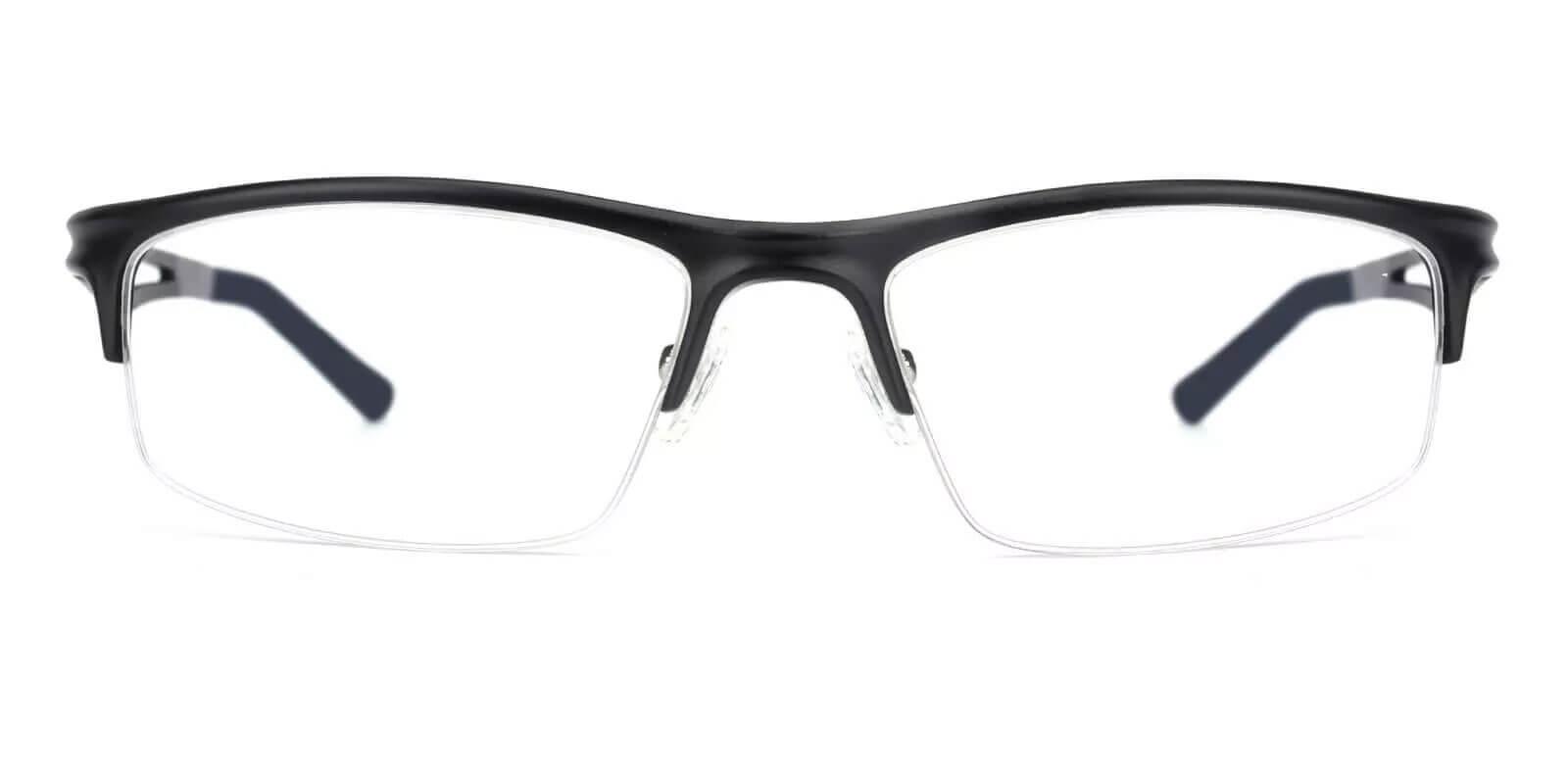 Mariner Black Metal Eyeglasses , SpringHinges , NosePads Frames from ABBE Glasses